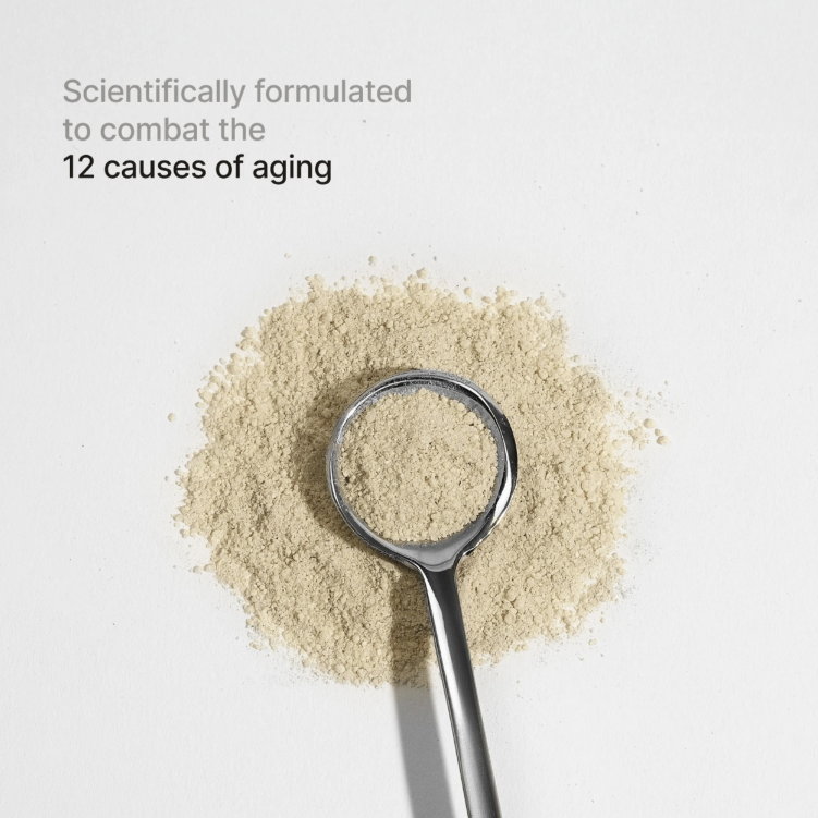Scientifically formulated to combat the 12 causes of aging