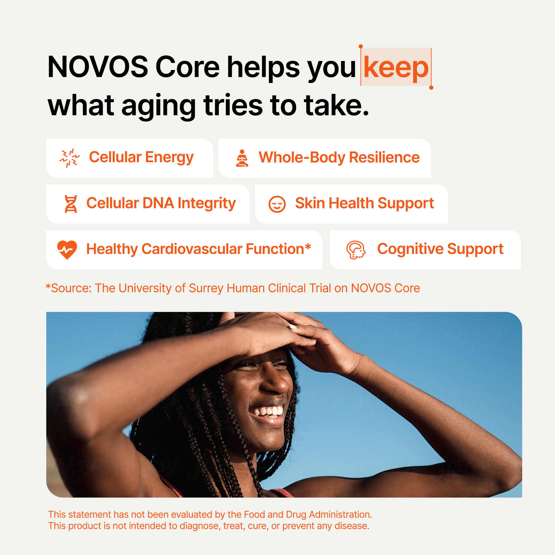 NOVOS Core helps you keep what aging tries to take