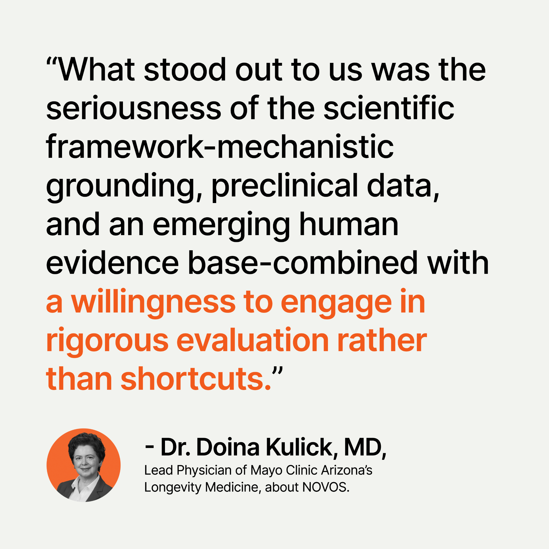 Dr. Doina Kulick, MD, Mayo Clinic Arizona, on NOVOS