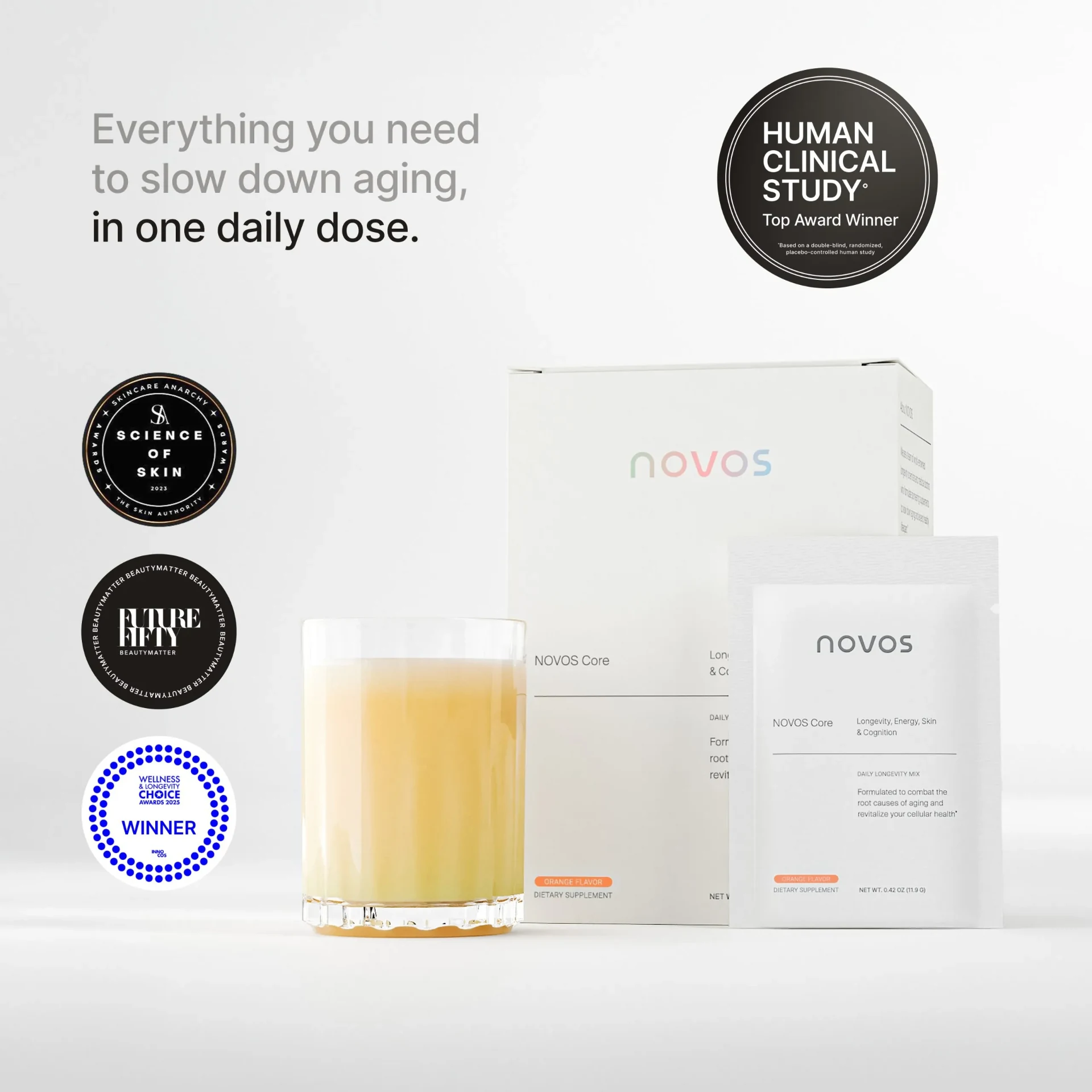 NOVOS Core supplement packaging