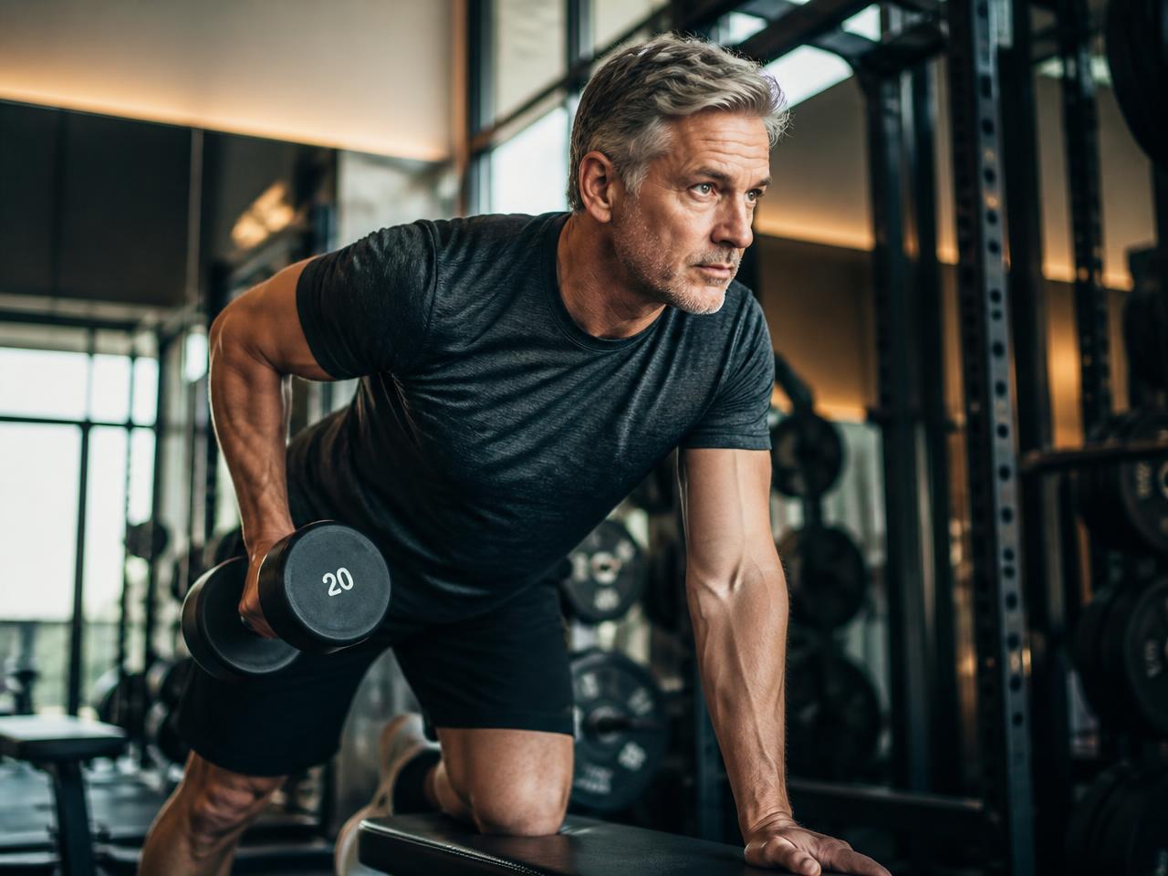 Resistance training in a gym