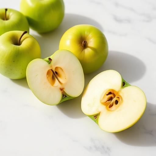 Apples and leafy greens, foods associated with magnesium and malic acid