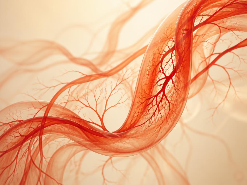 Abstract render of blood vessels branching