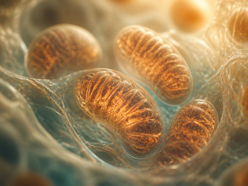 Scientific render of mitochondria inside a cell