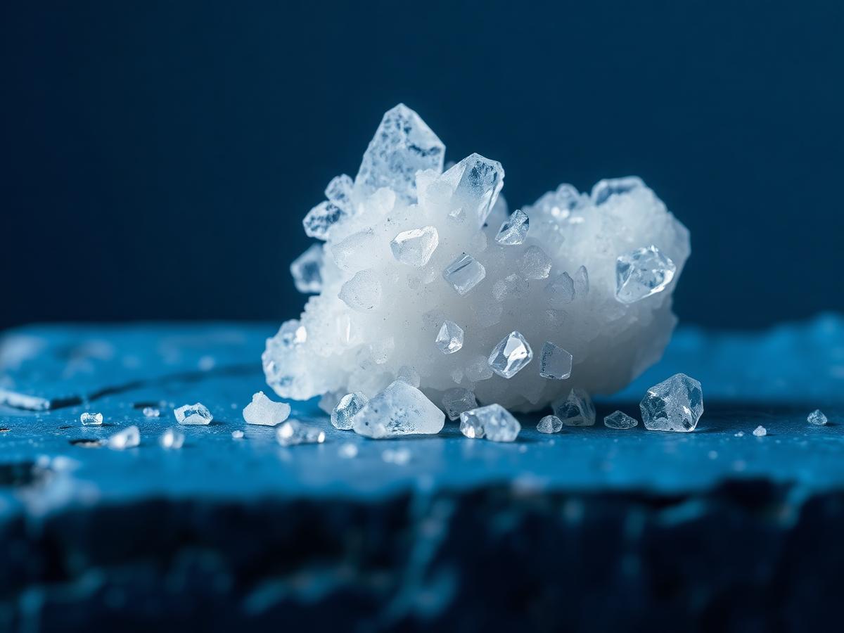 Mineral crystals photographed in close detail