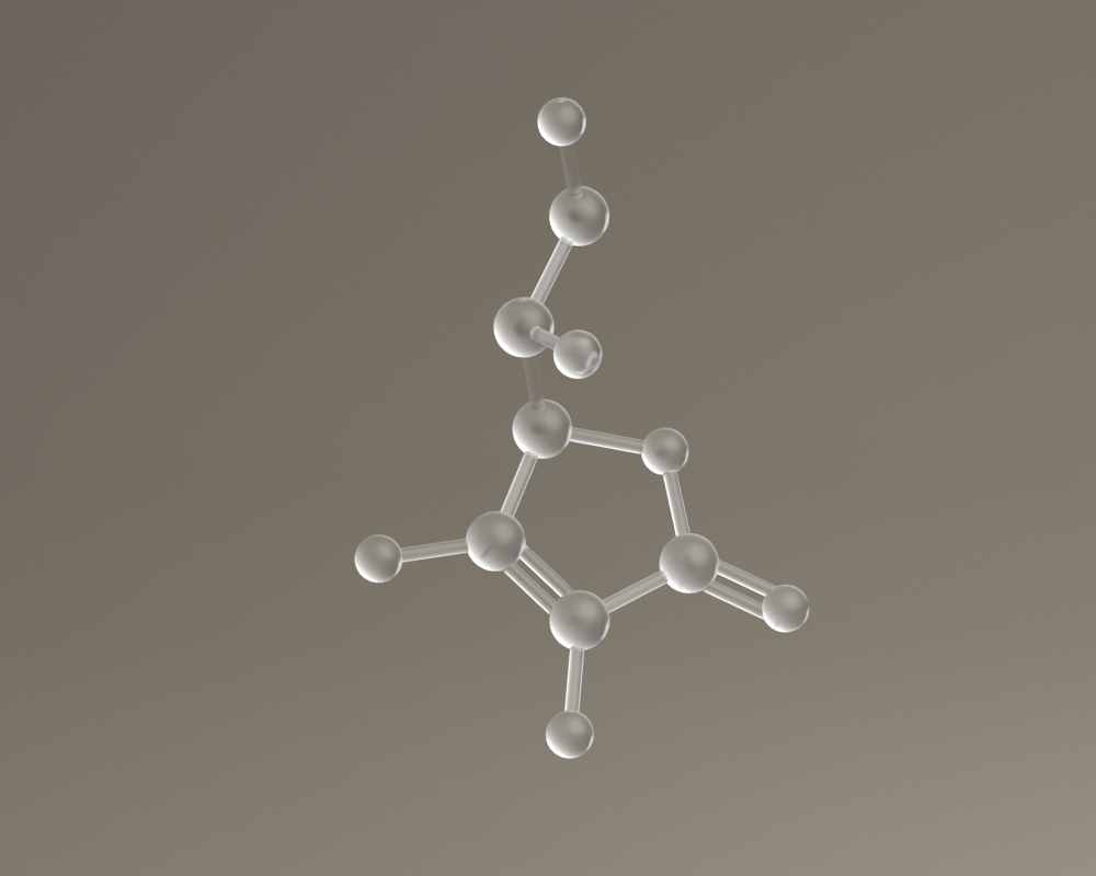 Molecular model of Vitamin C (Ascorbic Acid)