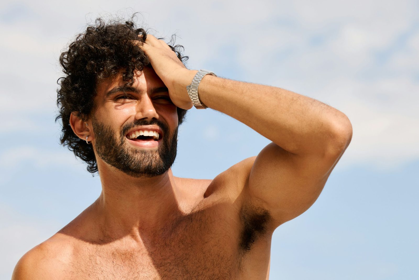 A man looking relaxed and clear-headed outdoors