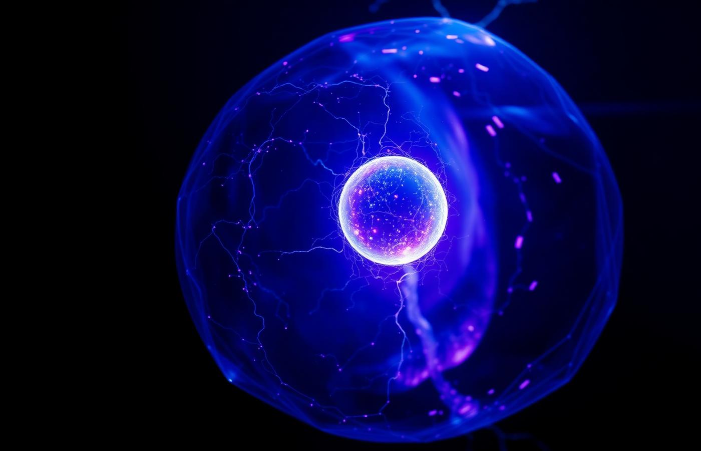 Abstract rendering of a mitochondrion inside a muscle cell